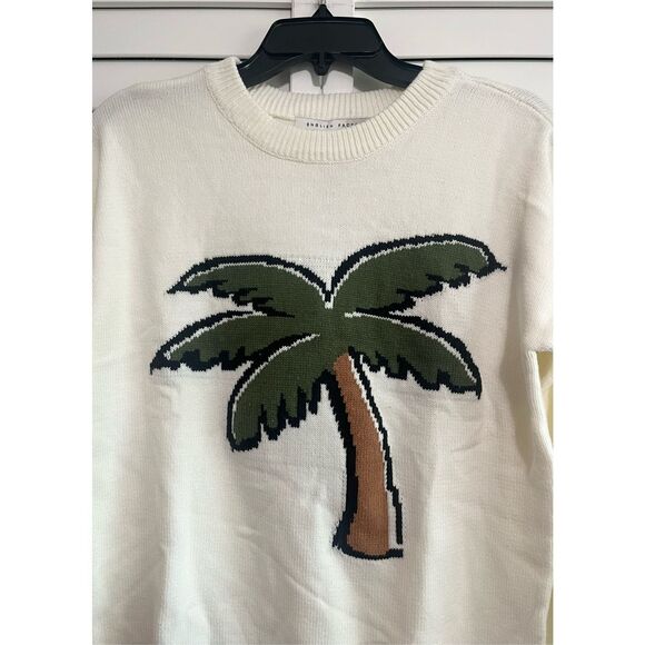 NWT English Factory Palm Tree Pullover Sweater Size Small - Picture 2 of 4